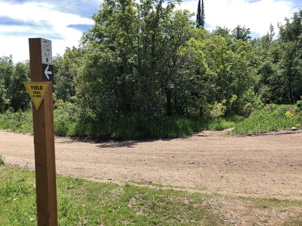 Road Crossing on Pipeline Trail